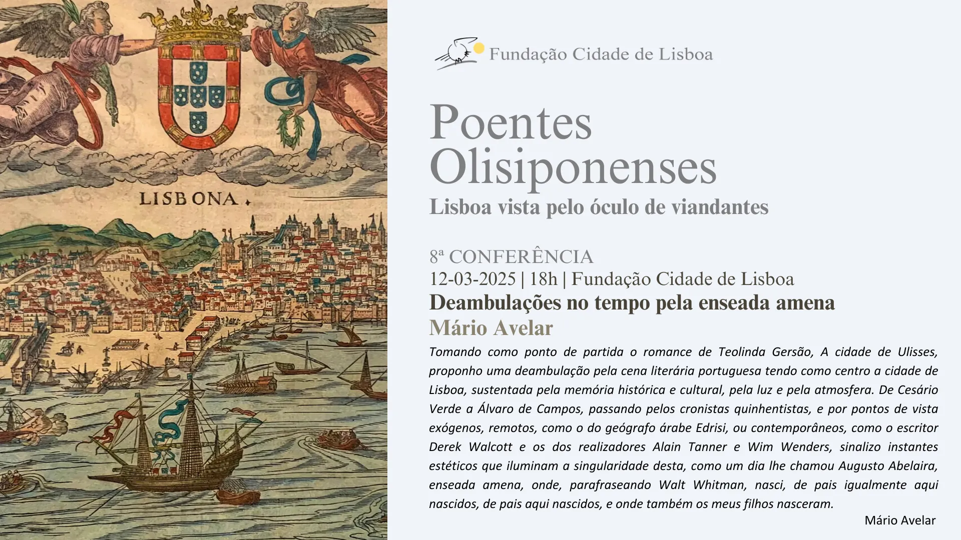 Deambulações no tempo pela enseada amena – Mário Avelar