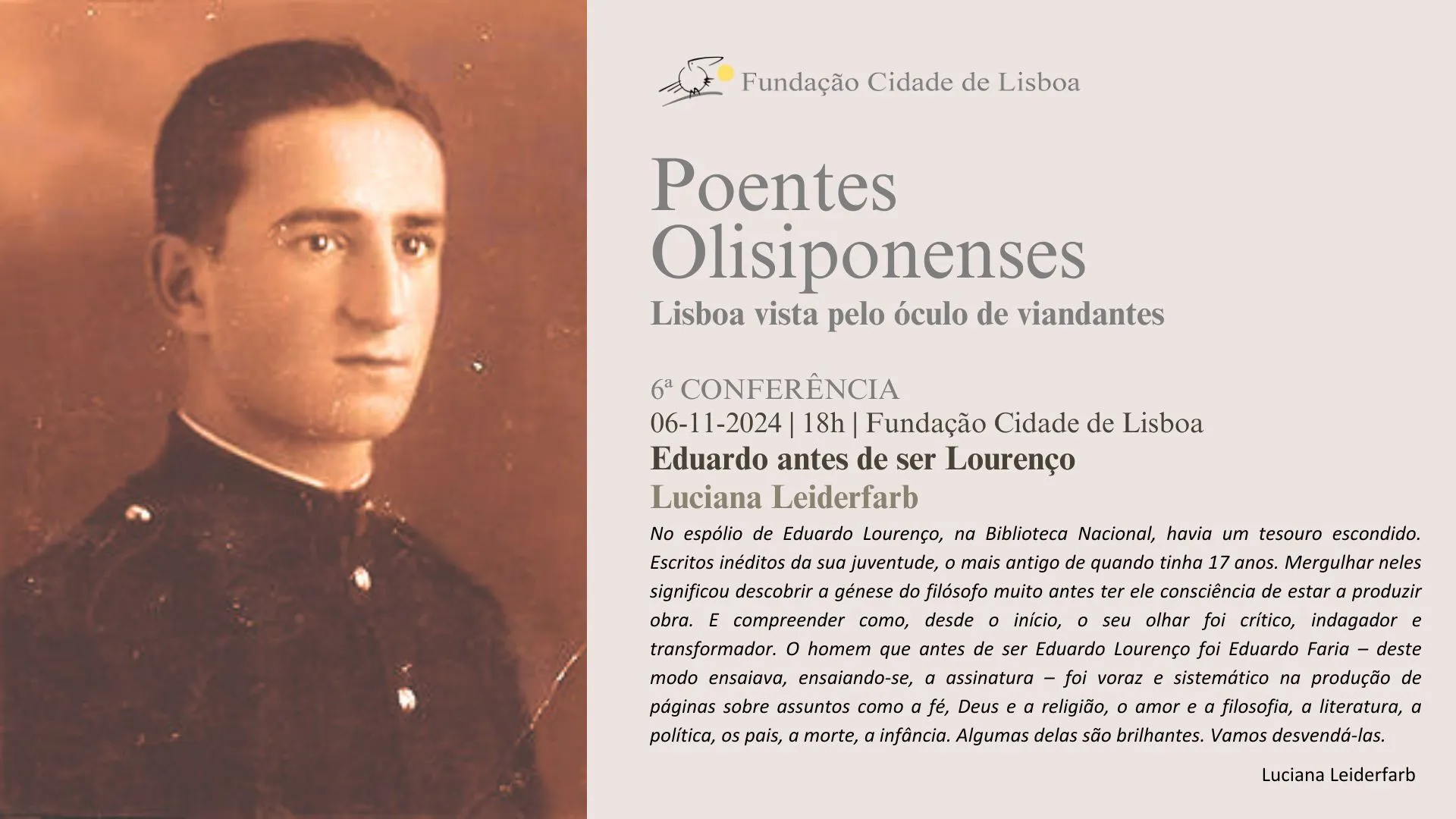 Eduardo antes de ser Lourenço – Luciana Leiderfarb