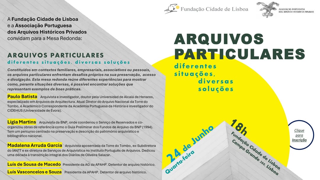 Mesa-redonda | Arquivos Particulares diferentes situações, diversas soluções